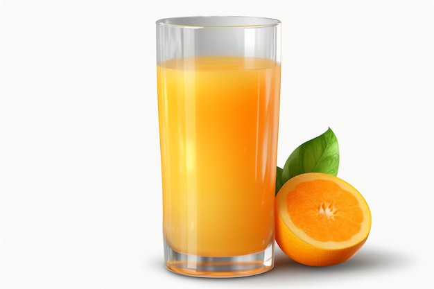 Photo verre de jus d'orange frais isolé sur un fond transparent