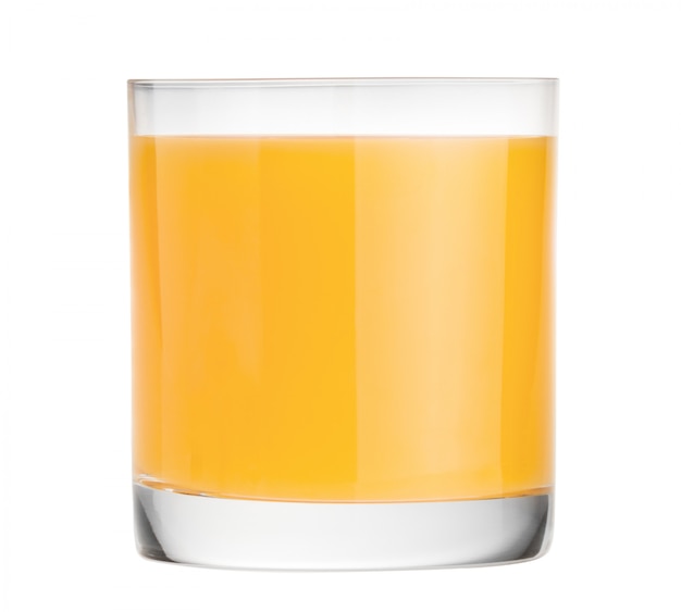 Photo verre de jus d'orange isolé sur fond blanc