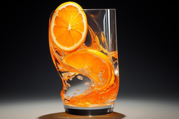 Un verre de jus de tangerine