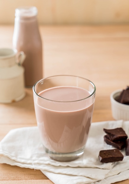 verre de lait au chocolat