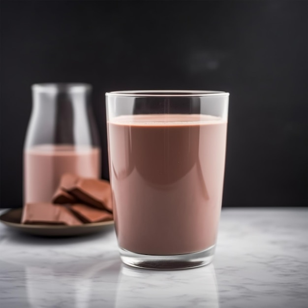 verre de lait au chocolat