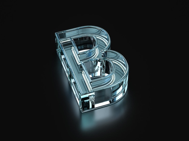 Verre lettre B