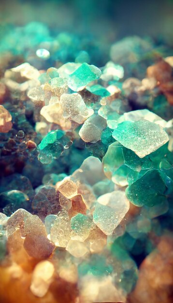 Le verre de mer est une pierre précieuse colorée.
