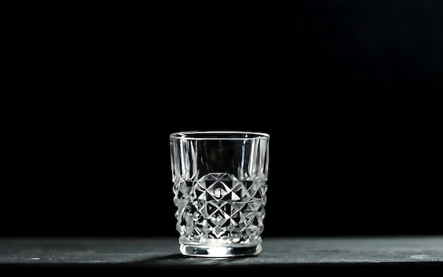 verre de tir sur fond noir