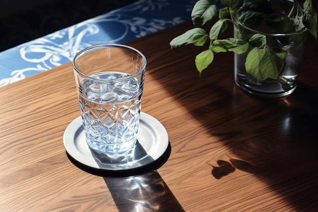 Verre transparent avec de l'eau