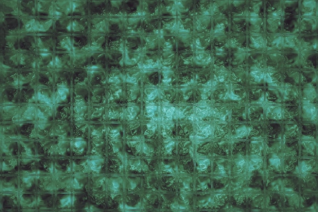 Verre vert à motifs