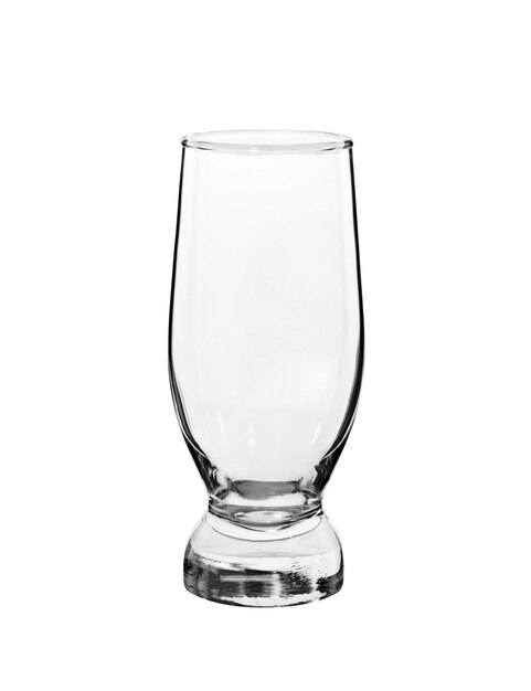 Verre vide sur un blanc