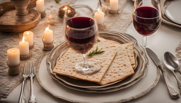 un verre de vin et des biscuits sont sur une table avec un verre de vins