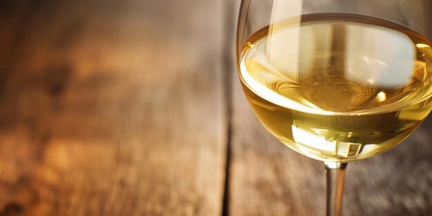 Un verre de vin blanc tourbillonnant