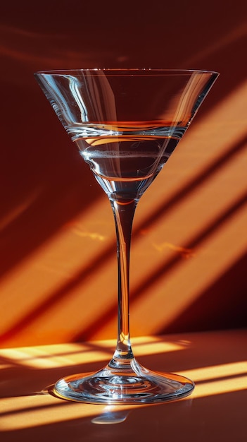 Un verre de vin blanc avec une tranche d'orange