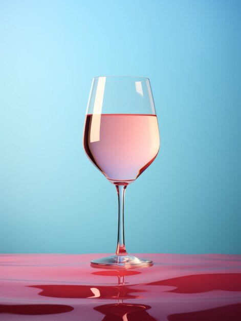 Photo verre à vin élégant pour la salle à manger illustration verticale photoréaliste essentielle vaisselle moderne illustration lumineuse générée par ai avec un design sophistiqué verre à vin pour la salle à manger essentiel