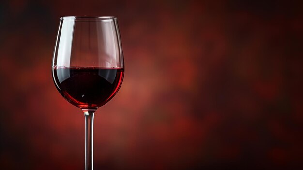 Un verre de vin élégant rempli de Cabernet Sauvignon rouge foncé mettant en valeur sa riche teinte