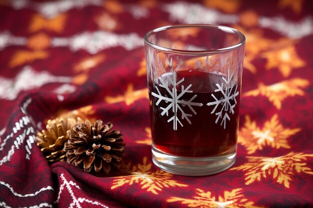 Photo un verre de vin frais près d'une cheminée