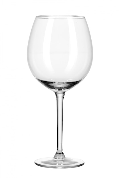 Verre à vin isolé sur blanc