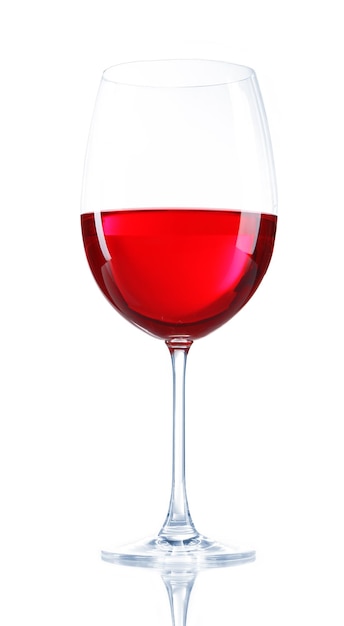 Verre de vin isolé sur blanc