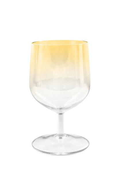 verre à vin jaune isolé