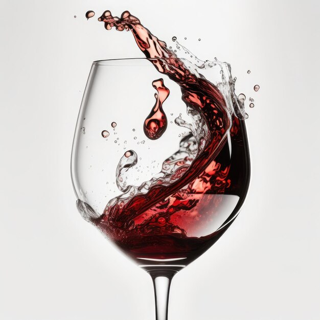 Verre à vin rouge Illustration AI Générative