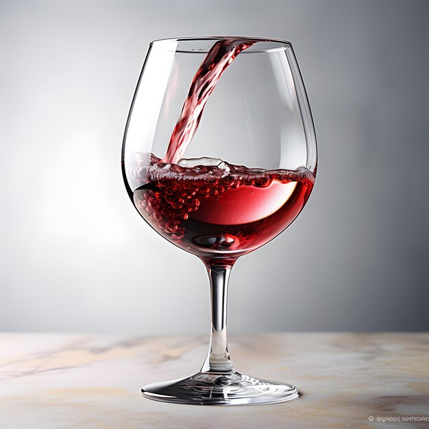 Verre de vin rouge isolé sur fond blanc