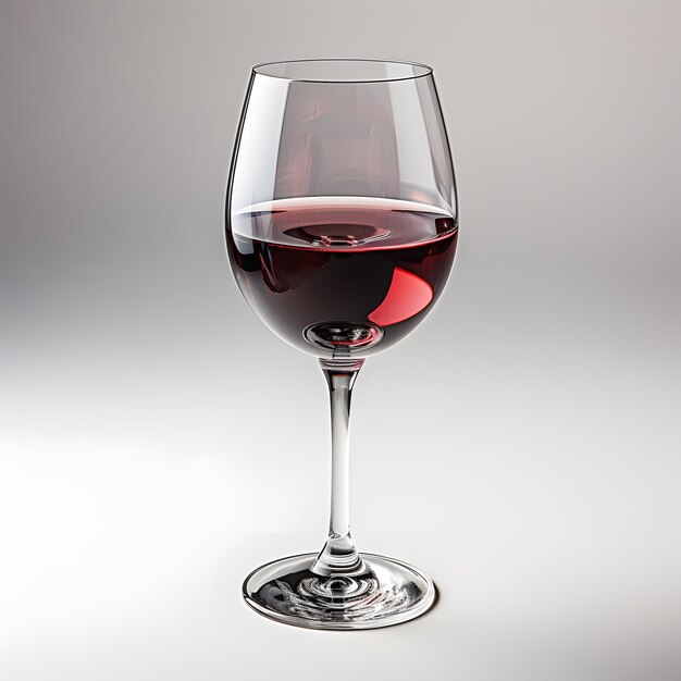 Verre de vin rouge isolé sur fond blanc