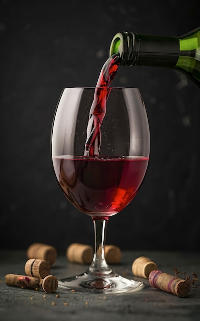 verre de vin rouge isolé