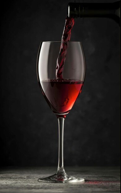 verre de vin rouge isolé