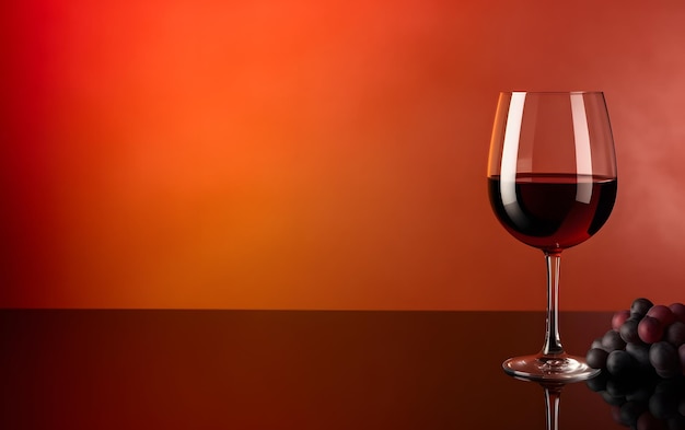 Un verre de vin rouge sur une table