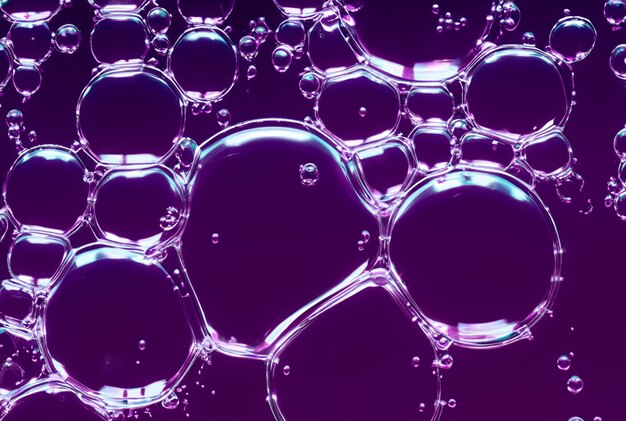 Un verre violet avec des gouttes d'eau dedans