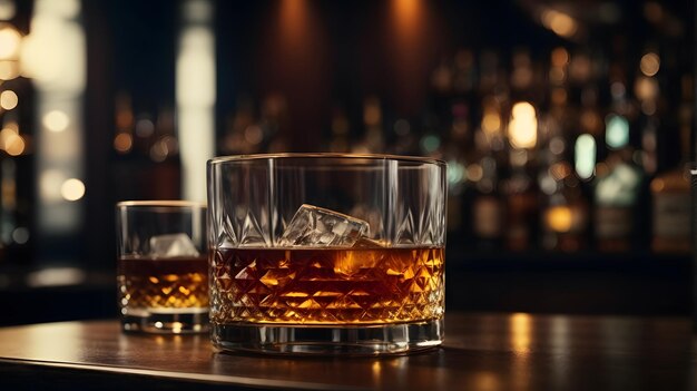 verre de whisky photo sur le bar