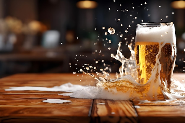 Verres de bière froide dans un bar Journée internationale de la bière