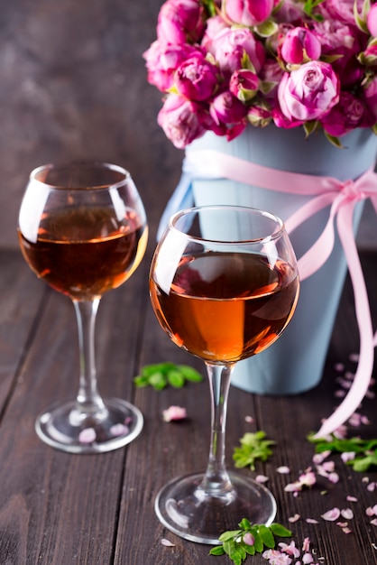 Verres à bouquet et à vin