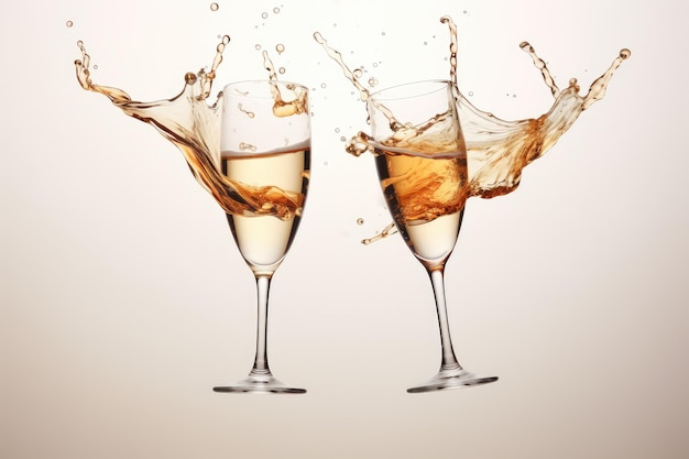 Des verres de champagne pour le Nouvel An