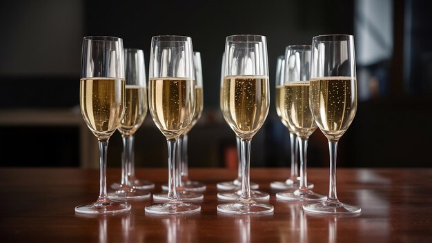 Des verres à champagne