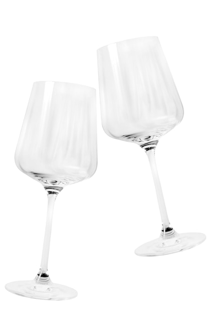 Verres à vin clignotants isolés