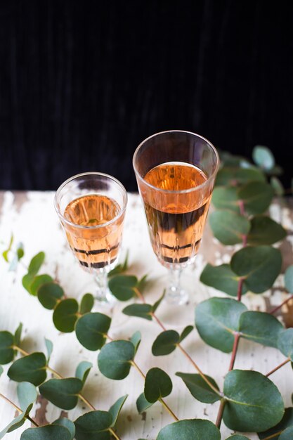 verres de vin rosé