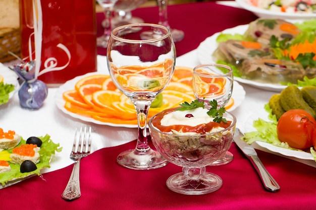 Verres à vin de table pour le vin