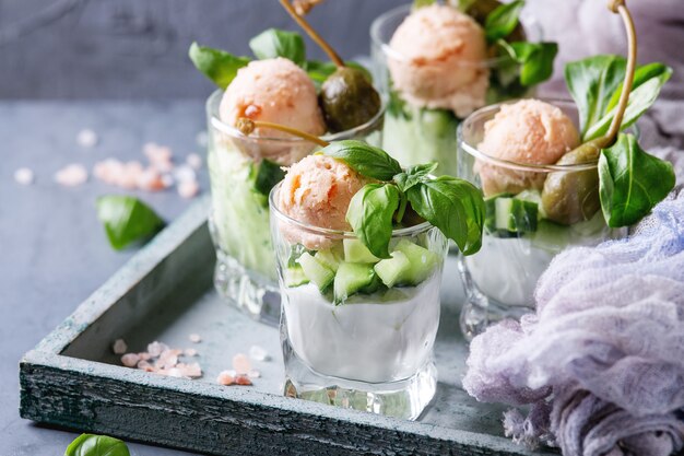 Verrines au pâté de saumon