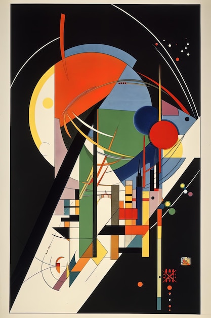 Vers les étoiles fond de style génératif ai bauhaus