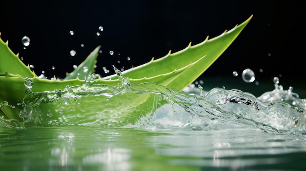 Verser de l'aloe vera dans l'eau