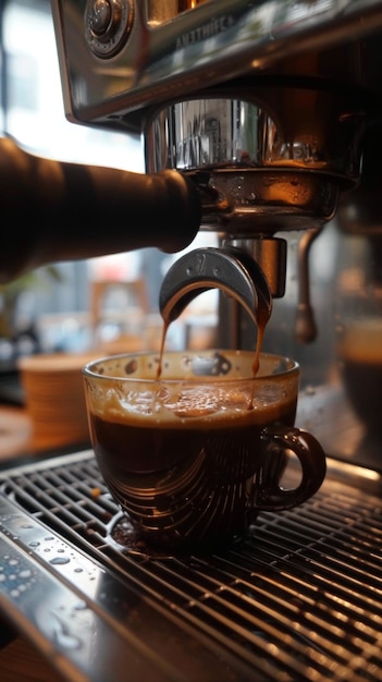 Verser du café dans la machine à café