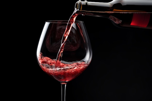 Photo verser du vin rouge dans le verre fête restaurant bar célébration gourmet goût de luxe éclaboussure de raisin