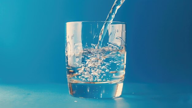 Verser de l'eau dans du verre IA générative