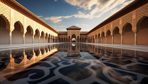 Version 21ème siècle de l'Alhambra dans le style du design moderne