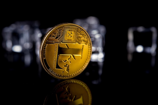 Version physique de l'argent virtuel Golden Litecoin pour le paiement sur Internet