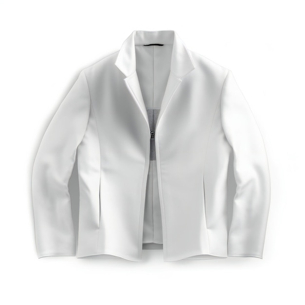 Veste blanche isolée sur un fond blanc