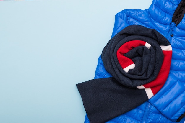 Veste bleue pour enfants vêtements chauds d'hiver