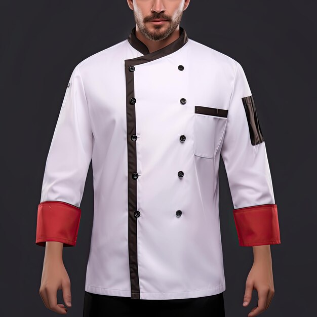 Photo veste de chef maquette uniforme de chef veste de chef