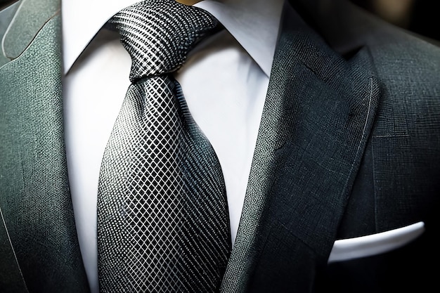 Veste cravate chemise libre style d'affaires