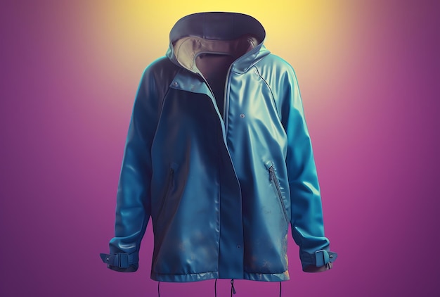 Une veste manteau bleu