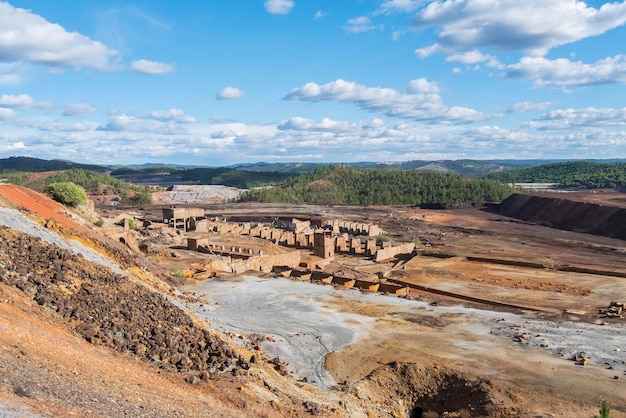 Vestiges des anciennes mines de Riotinto à Huelva Espagne