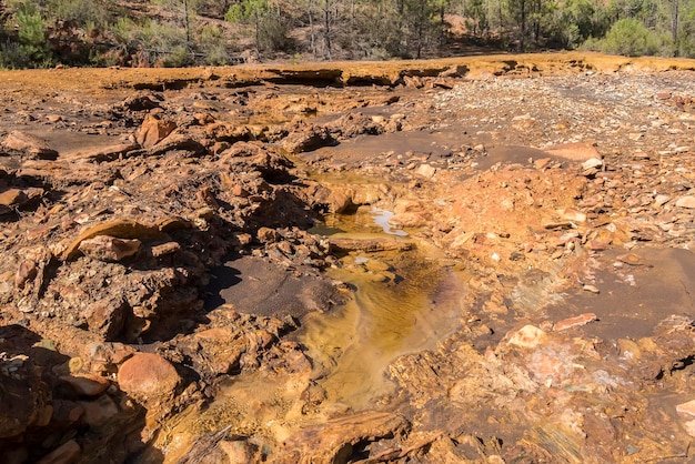 Vestiges des anciennes mines de Riotinto à Huelva Espagne